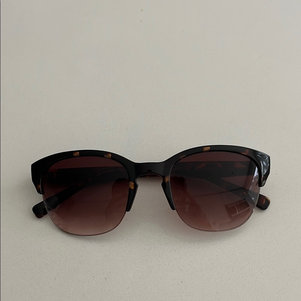 Cole Haan Black and Brown Clubmaster Sunglasses